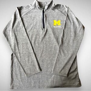 PRO EDGE BY KNIGHTS APPAREL Men's Michigan University 1/4‎ Zip Medium | EUC